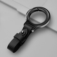 猛速鑰匙扣卡通掛件汽車掛繩公仔男女情侶背包書包掛飾創(chuàng)意鏈禮物禮品 圓環(huán)槍色【合金真皮】黑色鑰匙扣