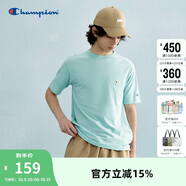 Champion冠軍情侶純棉短袖T恤春夏新款男刺繡小C美式潮牌上衣 薄荷綠  XL