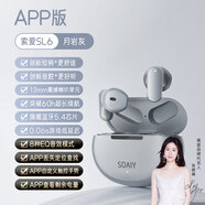 索愛(ài)（soaiy）SL6真無(wú)線藍(lán)牙耳機(jī)運(yùn)動(dòng)降噪音樂(lè)游戲長(zhǎng)續(xù)航半入耳式藍(lán)牙耳機(jī)適用華為蘋(píng)果小米o(hù)ppo男女款 SL6APP版-月巖灰