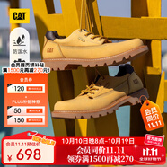 CAT卡特低幫大黃靴休閑皮鞋男士防潑水皮面登山鞋板鞋P111542N3AMC25 黃色 42