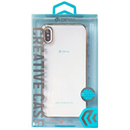 COMMA 迪沃DEVIA透明全包流金電鍍手機殼 適用于蘋果iPhone Xs系列 蘋果XS MAX【亮金色】