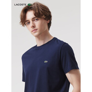 LACOSTE法國鱷魚男裝易打理舒適純色休閑圓領(lǐng)短袖T恤|TH6709 166/藏青色 S 03