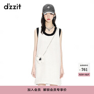 DZZIT【爆款補(bǔ)單】花包小香裙地素夏季新款粗花呢小香風(fēng)吊帶背心連衣裙 米白色（批次3） M