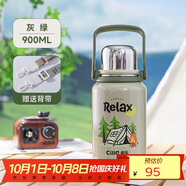 希樂(lè )水杯陶瓷內膽保溫杯保冷杯900ml杯子男女士戶(hù)外車(chē)載杯便攜泡茶杯