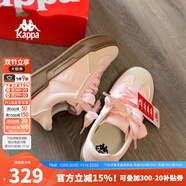 KAPPA卡帕女鞋厚底滑板鞋子女2025秋季新款運動休閑鞋軟底德訓鞋小粉鞋 奶茶粉 39