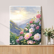好久不見(jiàn)diy數(shù)字油畫(huà)風(fēng)景花卉手工填充丙烯畫(huà)填治愈減壓油彩涂色裝飾畫(huà)