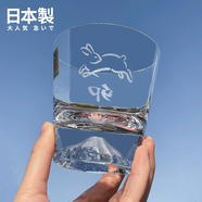 karphome日本進(jìn)口江戶(hù)硝子富士山杯玻璃杯水晶杯子威士忌酒杯禮物龍年限定 兔年限定（1只裝）