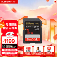 閃迪（SanDisk）1TB SD內(nèi)存卡 4K V30 U3 C10 相機(jī)存儲卡 讀速200MB/s 寫速140MB/s 微單/單反相機(jī)內(nèi)存卡