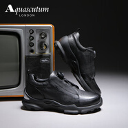 雅格獅丹（Aquascutum）男鞋2025夏季新款頭層牛皮透氣商務(wù)休閑皮鞋 黑色 39 【偏大一碼】