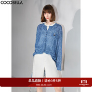 COCOBELLA時尚毛邊白色牛仔短褲女簡約通勤五分休閑短褲DN89 白色 L