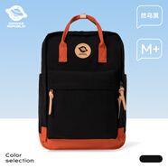 CAN COOLcanvasrepublic女雙肩包輕便電腦旅行背包學(xué)生書包 然烏黑_M+