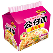 公仔 海鮮方便面 5連包 475g 方便面泡面零食點心（新老包裝）