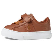 Polo ralph lauren 保羅拉夫勞倫男孩皮革(幼兒)運(yùn)動(dòng)鞋 皮革棕色 7 Toddler