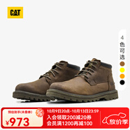CAT卡特工裝靴馬丁靴牛皮鞋子男士防滑短靴商場(chǎng)同款男靴DOUB 棕色 39
