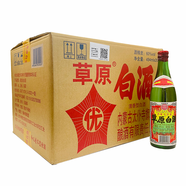 草原白酒60度內(nèi)蒙古清香型高度純糧酒自飲小酌494ml/瓶 60%vol 9880mL 20瓶 整箱494ml*20瓶