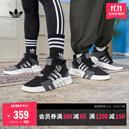 adidas EQT BASK ADV復(fù)古風(fēng)中幫籃球風(fēng)運(yùn)動(dòng)鞋男女阿迪達(dá)斯三葉草 黑/深灰/淺灰 36.5