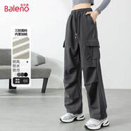 班尼路（Baleno）美式工裝褲女2025年春秋季新款高腰寬松顯瘦街頭潮流束腳休閑褲子