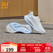 361°運(yùn)動(dòng)鞋男鞋赤焰4秋季網(wǎng)面透氣跑鞋男輕便通勤減震專(zhuān)業(yè)跑步鞋 羽毛白/冰河藍(lán) 密網(wǎng)【女】 35