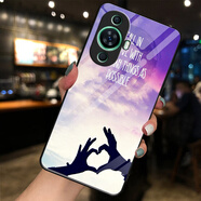 夢(mèng)逸軒適用華為Nova12活力版玻璃殼FIN-AL60手機殼全包軟磨砂邊防滑套男女情侶鋼化硬保護國潮 放手愛(ài)(卡通外殼)MX 選項A(配全屏貼膜)