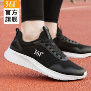 361°361男鞋2024夏季運(yùn)動(dòng)鞋男款網(wǎng)面透氣跑鞋官方旗艦休閑鞋子男 【網(wǎng)面】2230F-黑白 39