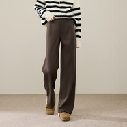 逸陽(yáng)（ESE-Y）2025年冬季加絨加厚窄版闊腿直筒褲 深咖色-常規 27