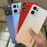 駿虹驍適用于OPPOreno7后蓋玻璃reno7pro電池蓋外殼全原后殼屏【有標 Reno7 后蓋加鏡蓋 【有logo 星語(yǔ)星愿 （藍色