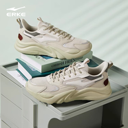 鴻星爾克老爹鞋春秋季新款休閑鞋男鞋透氣舒適百搭輕便軟彈運動(dòng)鞋桀驁2.0 浮巖灰/暖霧灰 39