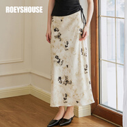 ROEYSHOUSE羅衣新中式中國(guó)風(fēng)提花半身裙女夏季新款復(fù)古花色魚尾裙10470 花色 M