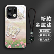 勁國興清新蝴蝶適用oppoFindX9手機殼oppoFindX9Pro玻璃殼保護套情侶可愛(ài)小眾女生防摔文藝金屬漆散熱個(gè) 【L231清新蝴蝶F款經(jīng)典黑-金屬漆】送S1精美黑 OPPO Find X9