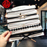 頸帶項圈黑色蕾絲項鏈女感頸鏈黑繩鎖骨鏈choker脖子飾 75件套淑女