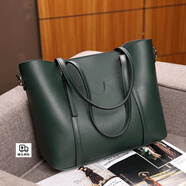 憧憬主義（VSOXS）單肩包女新款情人節托特包手提媽媽包女士通勤OL七夕時(shí)尚百搭包包 墨綠色