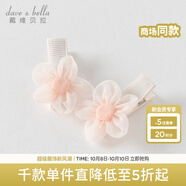 戴維貝拉（DAVE＆BELLA）【兩只裝】兒童發(fā)夾組合小女孩禮物女童頭飾寶寶發(fā)卡可愛幼兒發(fā)飾 花朵組合DB2251509 4CM