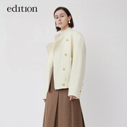 edition復(fù)古小香風(fēng)夾克外套女搖粒絨羊毛呢大衣 米杏色 L/170