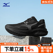 美津濃（MIZUNO）運動鞋男鞋2025新款夏季透氣ASTRO X緩震健身舒適慢跑跑步鞋 黑色/煙熏灰D1GH2505-01 41
