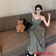 嫻槐V領(lǐng)無(wú)袖感收腰顯瘦長(zhǎng)款A(yù)字長(zhǎng)裙2024夏復(fù)古做舊牛仔吊帶連衣裙 星星連衣裙-約會(huì)戰(zhàn)袍溫柔風(fēng)連衣裙 M -約會(huì)戰(zhàn)袍溫柔風(fēng)連衣裙