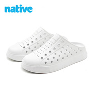 native【蘋果阿姨】新品純色CLOG洞洞鞋男鞋女鞋戶外沙灘鞋一腳蹬半拖 【爆款推薦】白色 37 -38(240mm)