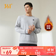 361°衛(wèi)衣男裝秋裝長(zhǎng)袖運(yùn)動(dòng)服休閑圓領(lǐng)寬松加絨上衣套頭衫652344801D-7
