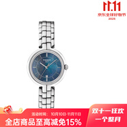 天梭（TISSOT）瑞士弗拉明戈手表女士貝母盤(pán)防水女表石英鋼帶腕表T094 貝母藍(lán)盤(pán)銀色鋼帶 T094.210.11.1