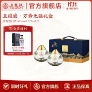五糧液（WULIANGYE）【官方旗艦】萬(wàn)壽無(wú)疆禮盒52度濃香型 52度 375mL 2瓶