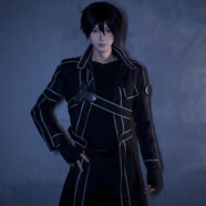 瀚果桐人cos服周邊全套鞋子刀劍神域cosplay卡通桐谷和人cos 黑風(fēng)衣男 桐人cos服(披風(fēng)+配件+里衣+褲子+手套) XL