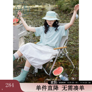 紫涵（ZIHAN）紫涵戶外工裝風(fēng)半身裙女2025年夏季新款松緊高腰蝴蝶結(jié)系帶中長(zhǎng)裙 白色 XS