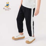 Classic Teddy童裝兒童褲子男童防蚊褲寶寶夏季輕薄長(zhǎng)褲中小童運(yùn)動(dòng)褲新款 破色防蚊褲黑色 110