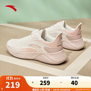 安踏（ANTA）凌云丨跑步鞋女減震休閑運(yùn)動鞋健身跳繩 【網(wǎng)面】象牙白/藕灰-1 40 (女)
