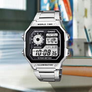 卡西歐（CASIO）日本復古運動(dòng)大表盤(pán)潮流防水腕表AE-1500WH-8B/1A WHX-1A 電子表 AE-1200WHD-1A