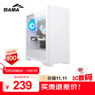 先馬（SAMA）顏之神 雪裝版 電腦主機箱 12風扇位/雙360水冷位/多硬盤位/顯卡豎裝/玻璃側透/支持ATX、M-ATX
