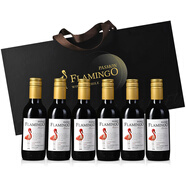 帕斯蒙火烈鳥(niǎo)智利原瓶進(jìn)口小瓶紅酒珍藏級 干紅葡萄酒整箱 年貨禮盒187ml*6支