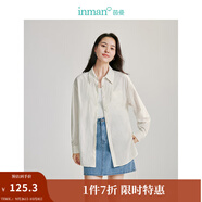 茵曼（INMAN）法式碎花高級感2025夏女新款休閑中長(cháng)吊帶連衣裙子 防曬襯衫-奶油白 -18424160 M