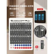 藍(lán)瑞 夜光開關(guān)貼標(biāo)識標(biāo)示標(biāo)簽貼電表箱貼墻貼裝飾插座燈開關(guān)面板貼紙 【藍(lán)夜光】浮雕圖標(biāo)黑底白字