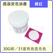感溫變色油墨  絲印噴涂熱變色水漿 手感消色涂料 模型油漆30g樣 桃紅色