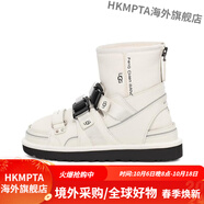 UGGFeng Chen Wang x  其他 保暖防滑 二合一拖鞋 短筒 雪地靴 女款 白色/黑色 36